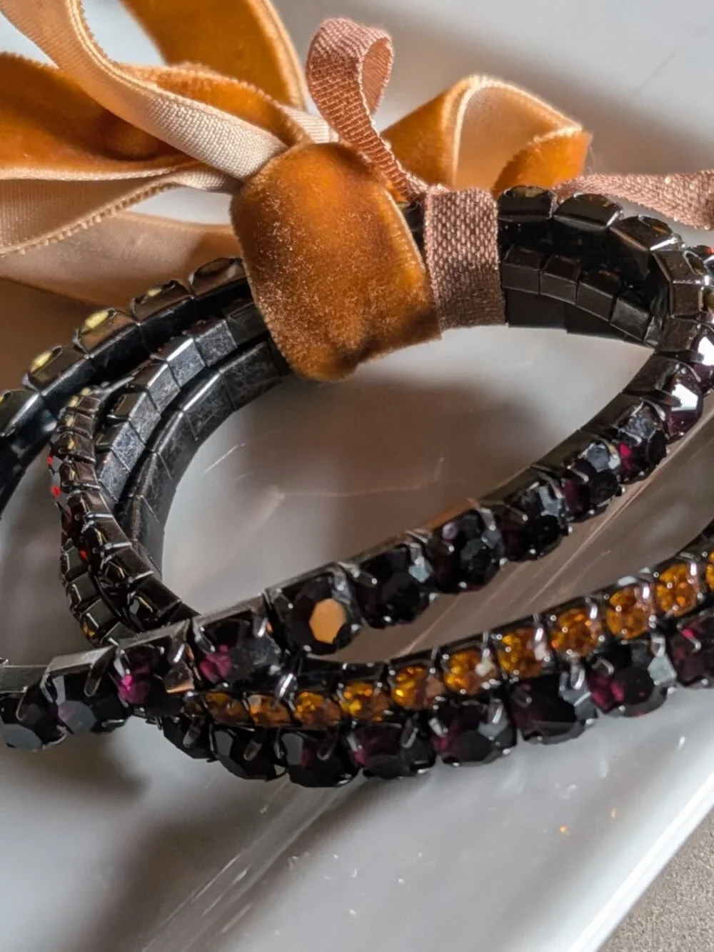 Zara Pack of Combined Elastic Rhinestone Bracelets
